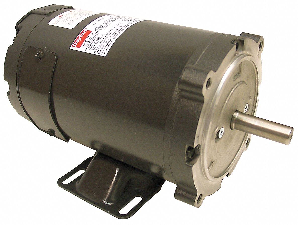 Dayton 1/2 HP DC Permanent Magnet Motor - 1800 RPM, 12VDC, 56C Frame (6ML02) for Industrial Equipment, Automation Systems & DIY Projects