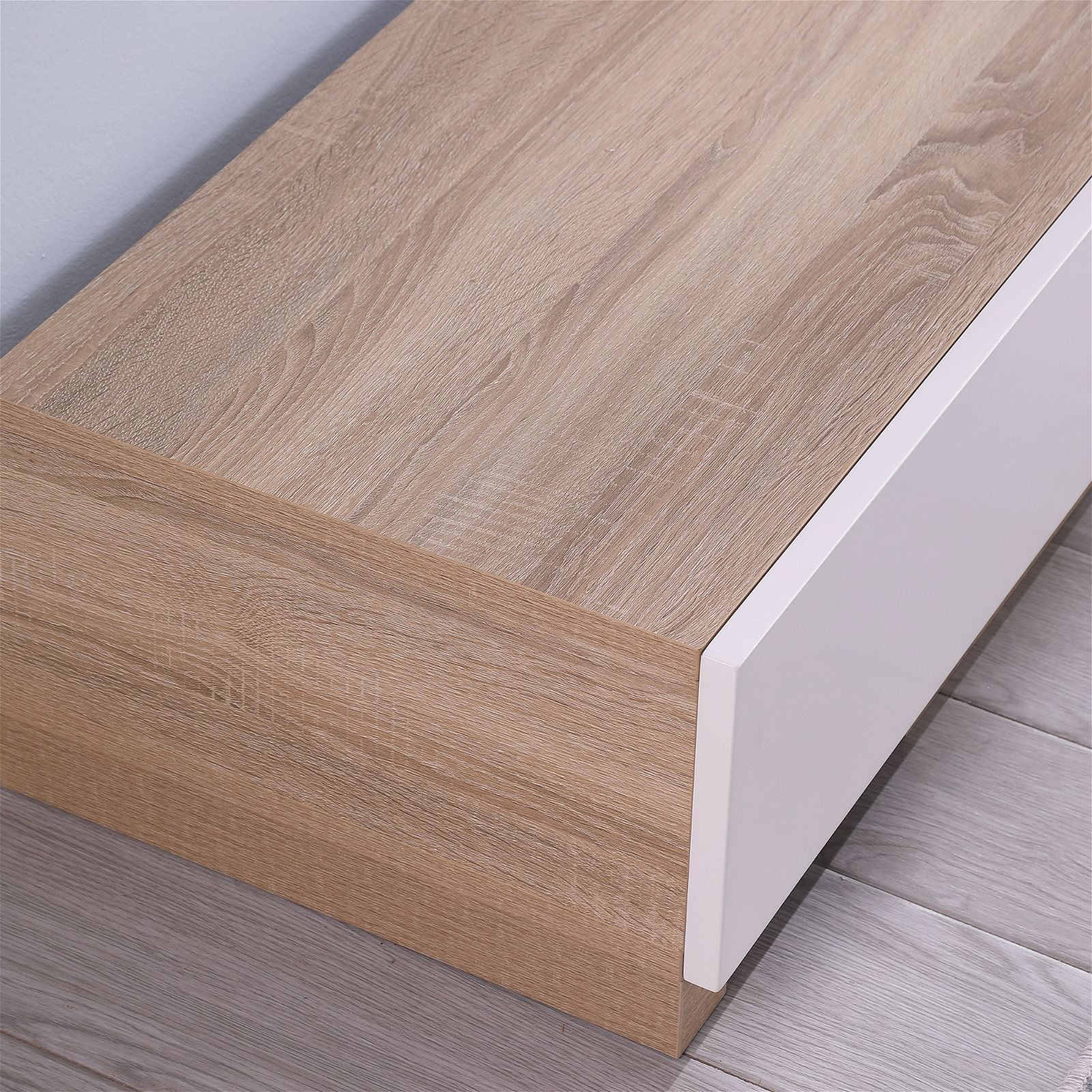Criterion Extendable TV Stand 279cm - Solid Oak Entertainment Center for Living Room, Home Theater & Media Storage | Modern TV Cabinet with Adjustable Shelves