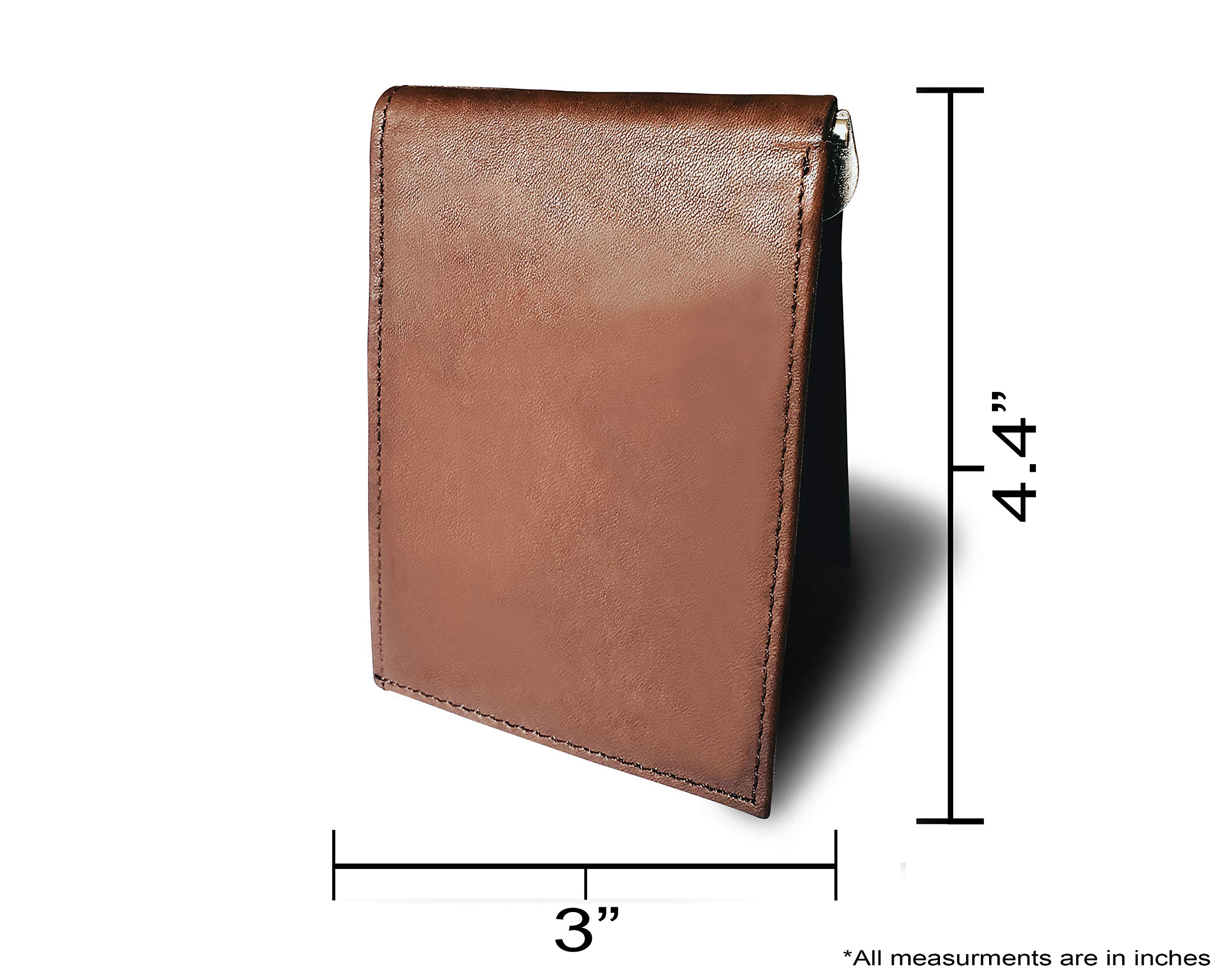 Police Force Love Slim RFID Blocking Leather Money Clip Wallet for Men - Cowhide Laser Engraved Minimalist Front Pocket Wallet for Everyday Carry & Travel