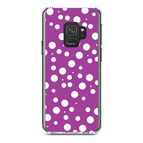 Fuchsia White Bubbles Polka Dots On Clear Case