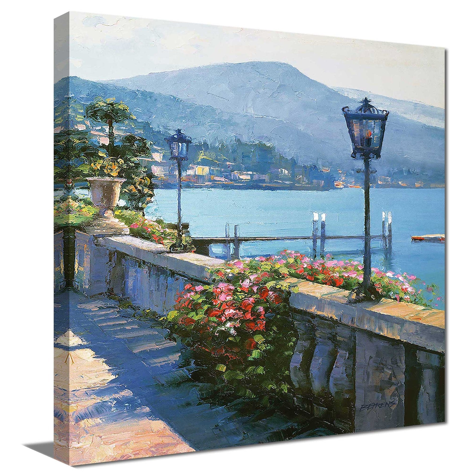 Bellagio Promenade by Howard Behrens II - Stunning Canvas Wall Art Print - Perfect for Living Room, Bedroom & Office Decor
