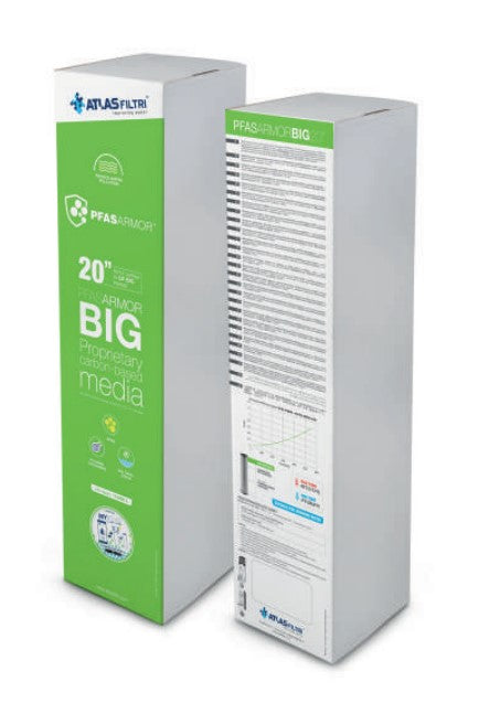 Atlas Filtri 20 x 4.5 1 Micron PFAS Forever Chemical Water Filter Cartridge (30LPM) - High Flow Filtration for Drinking Water, Aquariums & Industrial Use