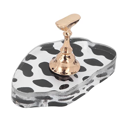 Professional Magnetic Nail Art Display Stand - Reusable Acrylic Nail Tip Holder with Strong Magnet Adsorption for DIY Manicure Practice | Perfect for Home Use & Nail Salons (Gold) | Great for Nail Artists, Beauty Schools & Salon Displays