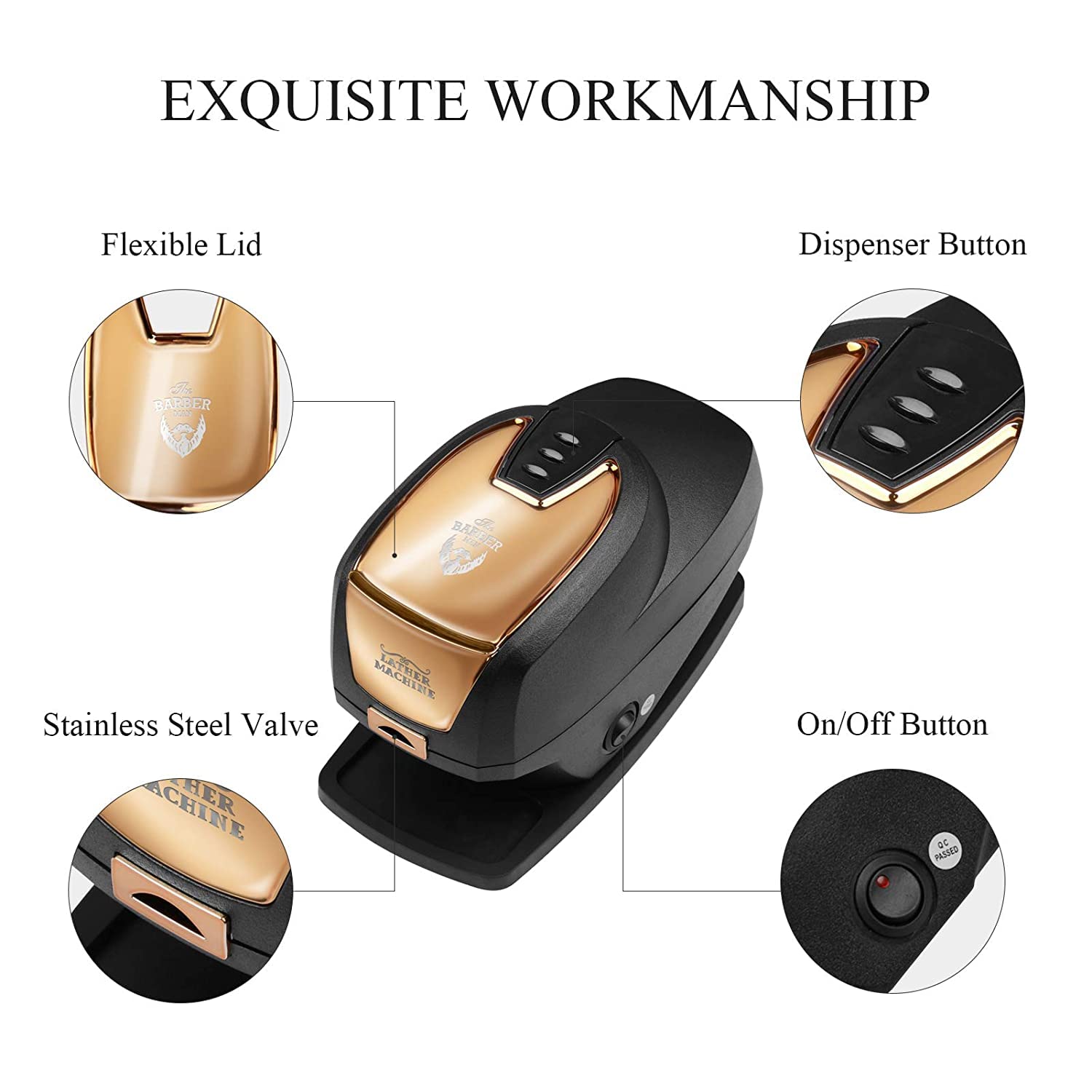 STYLANCE Professional Hot Lather Machine for Shaving - Barber Shaving Cream Heater & Foam Warmer for Men, Husband Gift - Perfect for Home Barber Kits & Salon Shaving Experience (Black)
