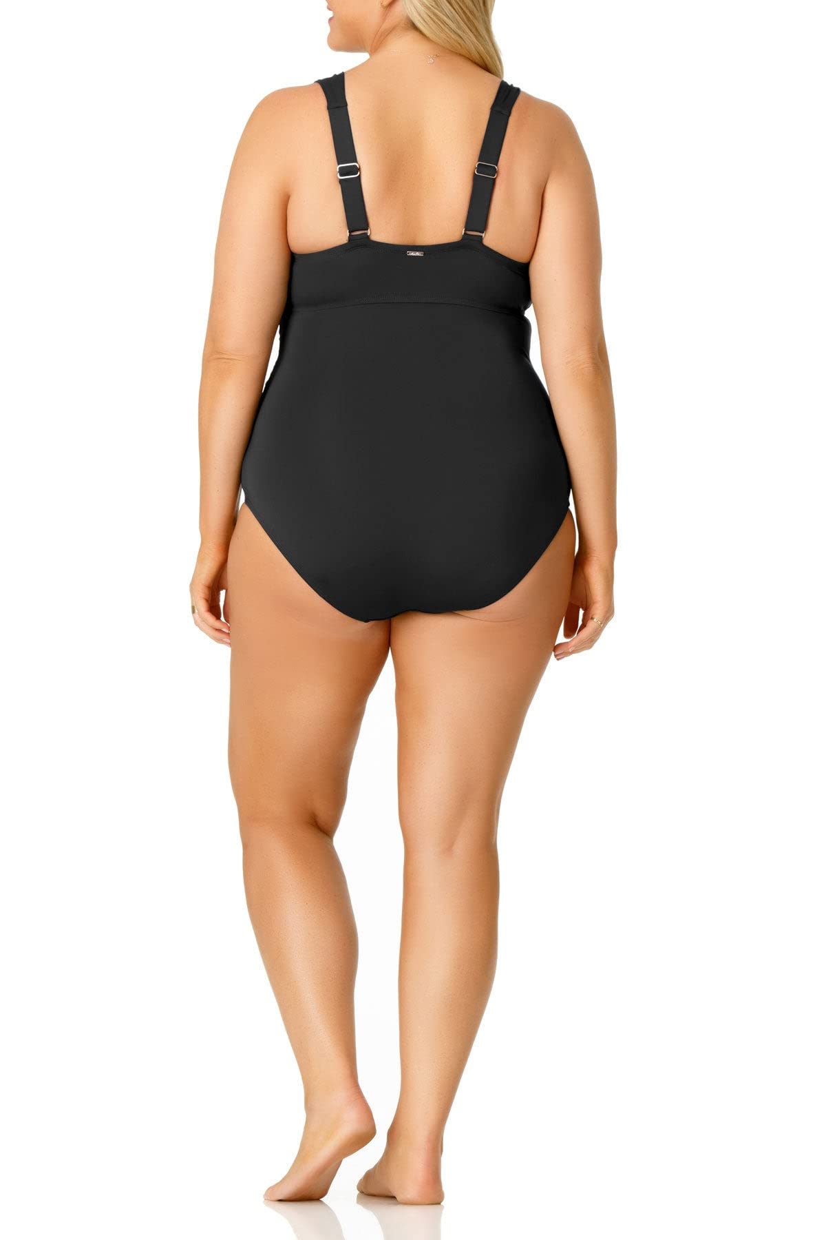 Anne Cole Women's Floral One Piece Swimsuit - Over The Shoulder Bathing Suit for Women, Beachwear & Poolside Swimwear for Summer Vacations