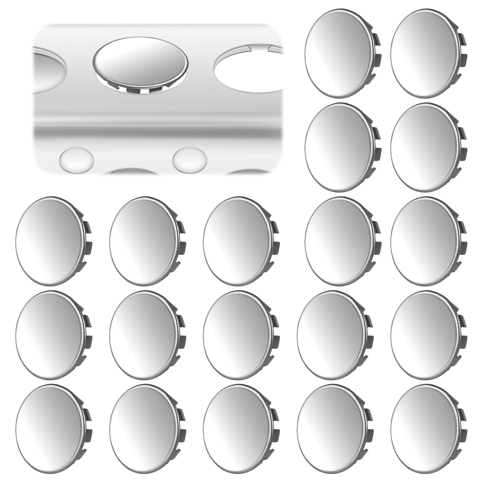 20pcs Stainless Steel Electrical Box Knockout Plugs - 1/2in Round Removable Panel Plugs for Conduit Pipe Closure | Seal Unused Electric Box Outlets | Ideal for Home Wiring, Electrical Repairs & DIY Projects