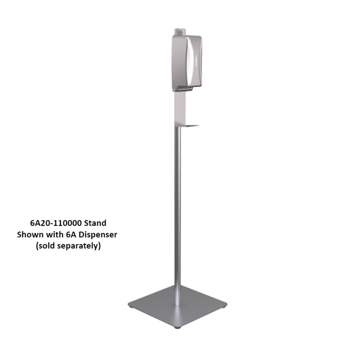 Bradley 6A20-11 Commercial Hand Sanitizer and Soap Dispenser Stand - Heavy Duty Wall Mounted for Restrooms, Hospitals, Offices, and Public Spaces