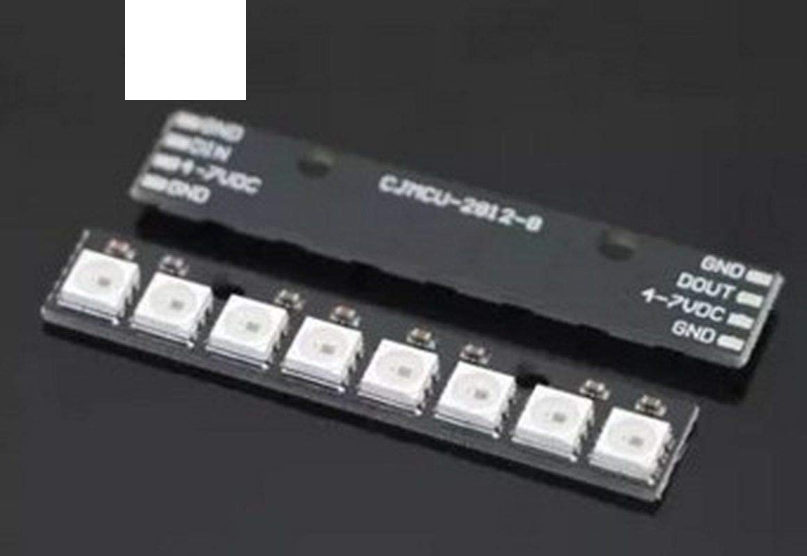 8 Channel WS2812 5050 RGB LED Strip Lights with Full Color Control - DIY Development Board for Arduino, Raspberry Pi Projects | Perfect for Home Decoration, Stage Lighting, and Smart Home Automation