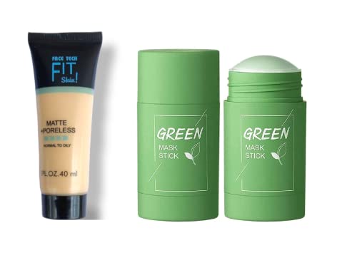 Green Tea Purifying Clay Stick Mask - Detoxifying & Toning Face Mask Stick with Matte Finish & Pore Minimizing Effect (40g) | Deep Cleansing for Oily & Acne-Prone Skin | Perfect for Daily Skincare Routine & Spa Night