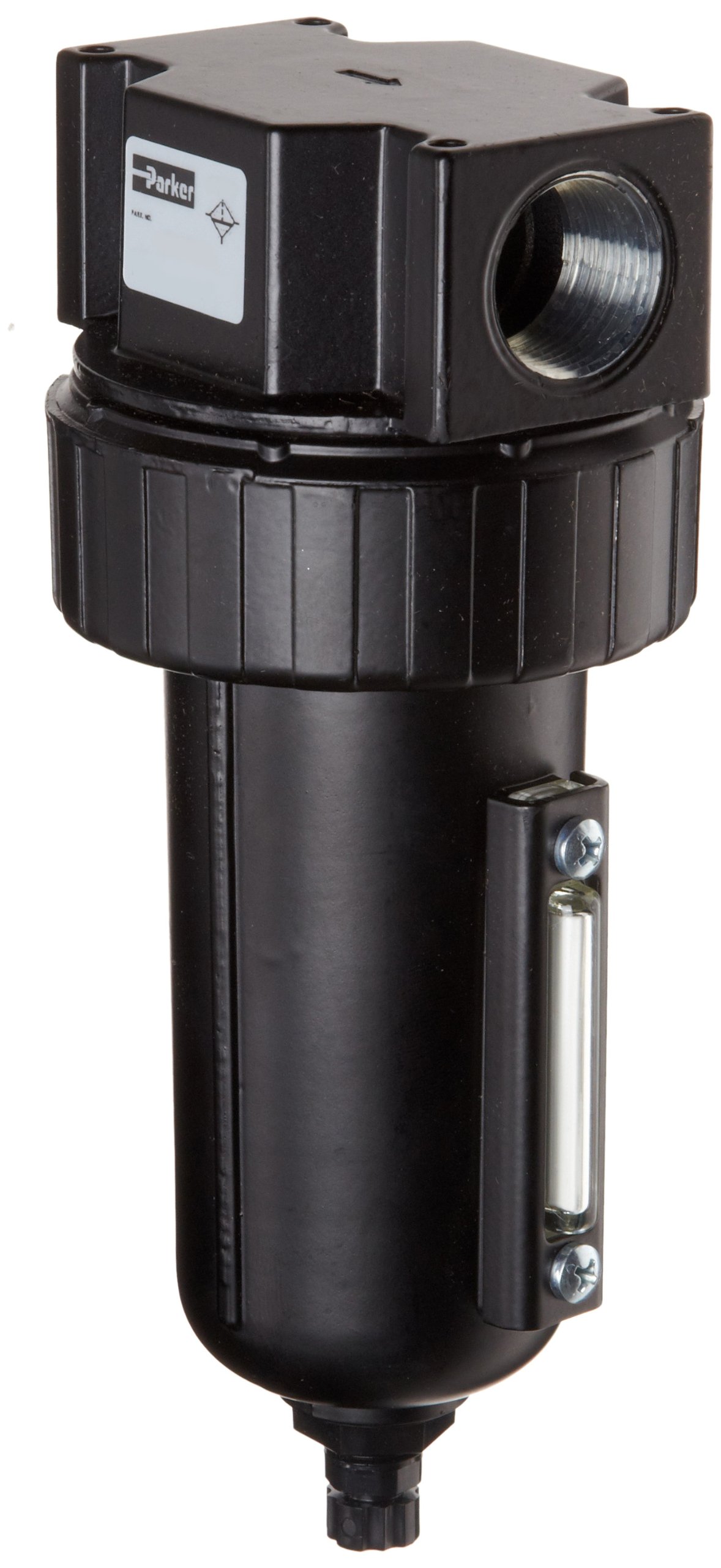 Parker 07F34AC Compressed Air Filter – 40 Micron Particulate Removal, Metal Bowl with Sight Gauge, 1/2