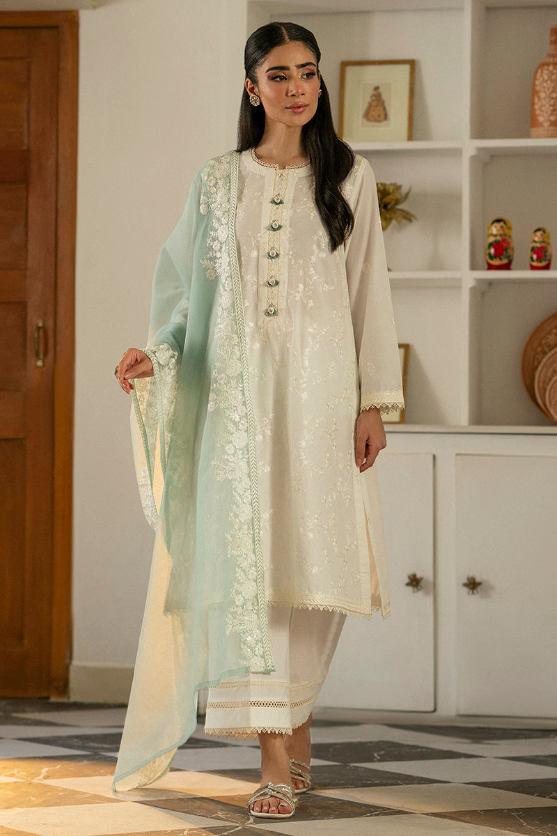 IVORY ORCHID 3-Piece Embroidered Suit Set for Women - Elegant Traditional Outfit for Weddings, Parties & Special Occasions