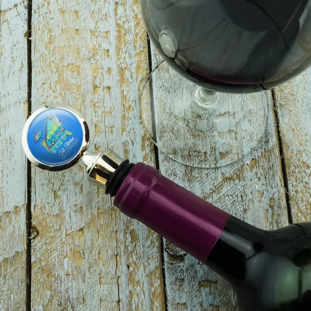 Premium Gulf Stream Outfitters Yellowfin Ahi Tuna Ocean Fishing Wine Bottle Stopper - Unique Fish-Shaped Cork for Wine Lovers & Anglers - Perfect for Beach Parties, Boat Trips & Gifts