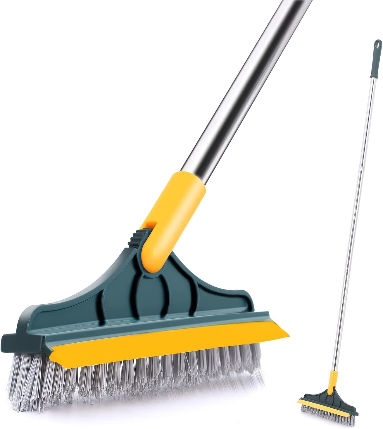 Vivatra Long Handle Bathroom Cleaning Brush - Heavy Duty Tile & Floor Scrubber with Ergonomic Grip - Perfect for Shower, Bathtub, and Grout Cleaning (1-Pack) - Ideal for Deep Cleaning Bathrooms, Kitchens, and Hard-to-Reach Areas