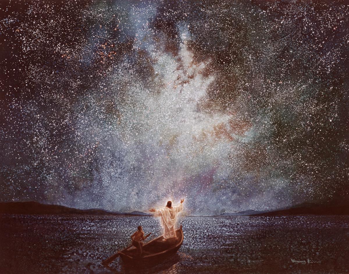 Calm and Stars Large Wall Art - Modern Abstract Canvas Painting for Living Room, Bedroom & Office Decor | Perfect for Home, Apartment & Workspace Aesthetic