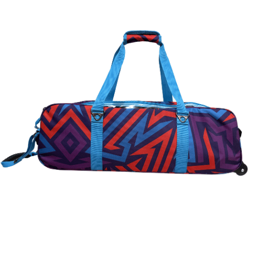 BSI Clear Top 3 Ball Tote Bowling Bag - Teal, Purple & Red Colors - Perfect for League Play, Tournaments & Practice Sessions