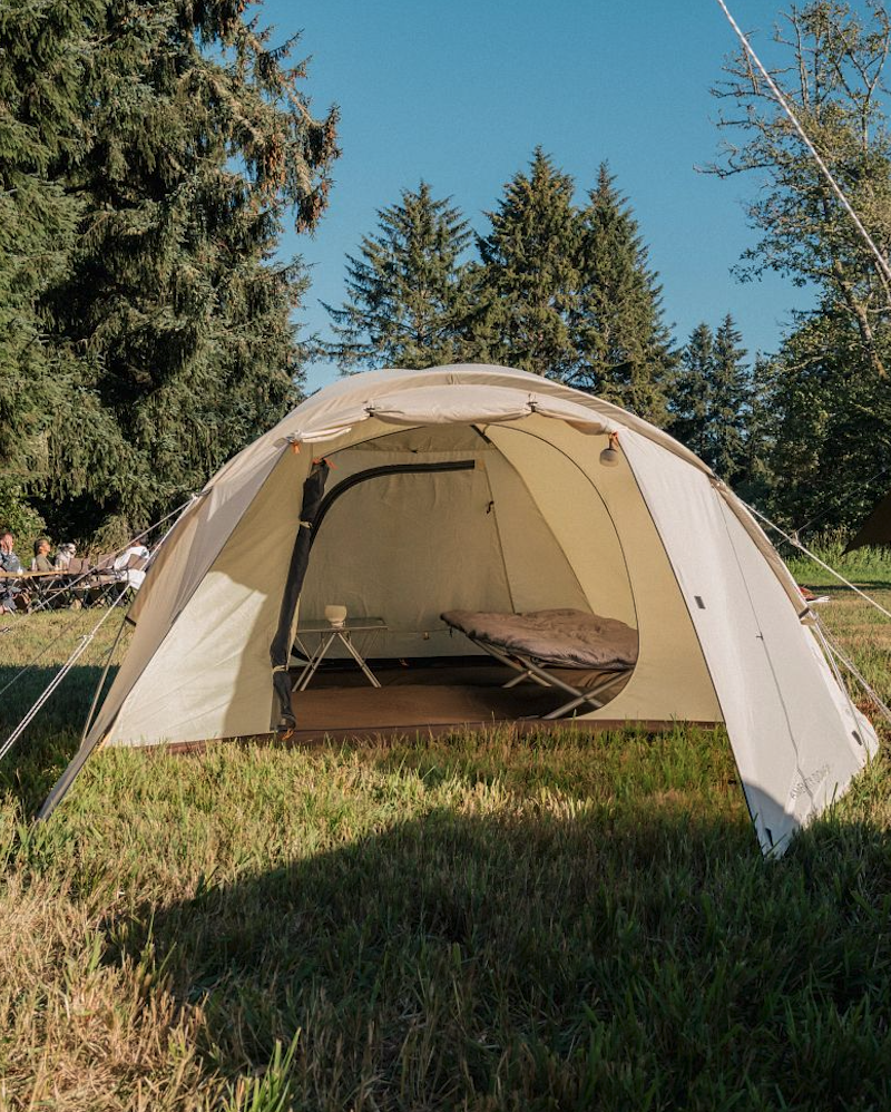 Amenity Medium Tent & Tarp Set in Ivory - Waterproof Camping Shelter for Outdoor Adventures, Hiking, and Backpacking