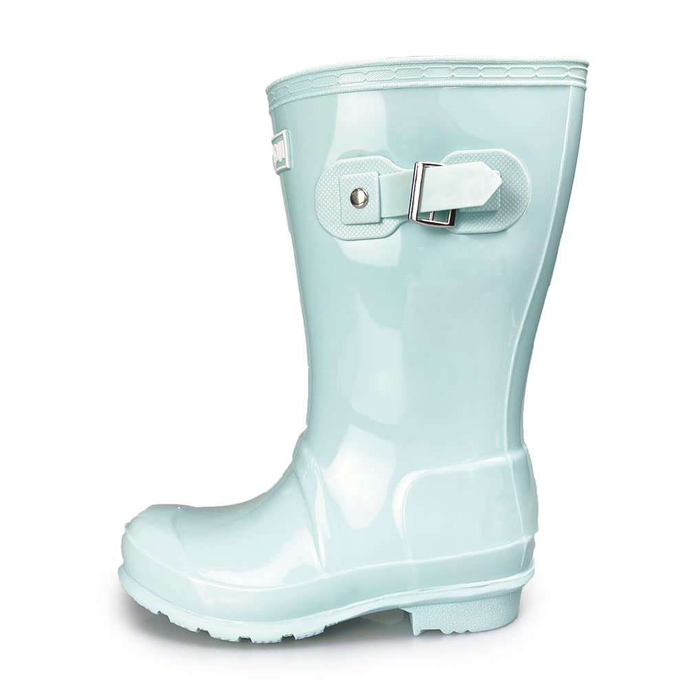 Amoji Girls' Easy-On Rain Boots for Kids - Waterproof & Comfortable for School, Play & Outdoor Adventures