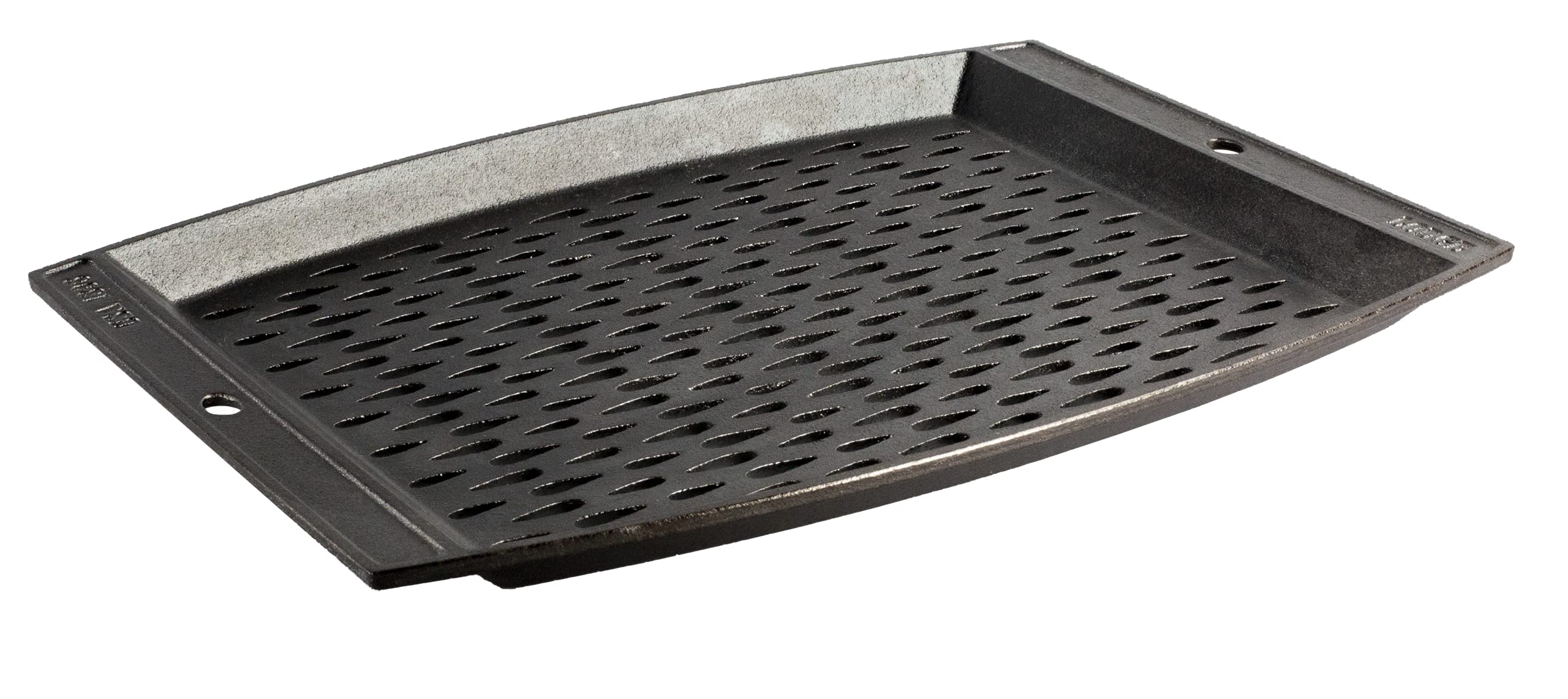 Lodge Pre-Seasoned 15 Inch Cast Iron Grill Pan - Heavy Duty Rectangle Grill Topper for BBQ, Stovetop & Camping - Prevents Food from Falling Through Grates - Perfect for Burgers, Steaks & Vegetables