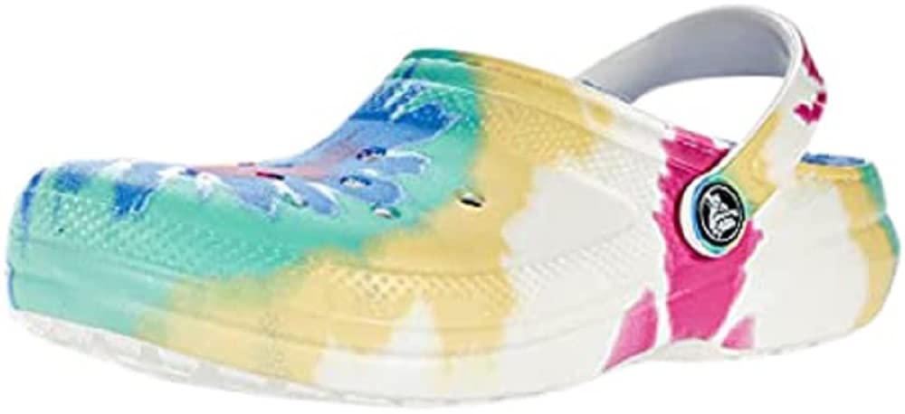 Crocs Unisex Kids Classic Tie Dye Lined Clog | Comfortable Water Shoes for Boys & Girls | Perfect for Beach, Pool & Indoor Play