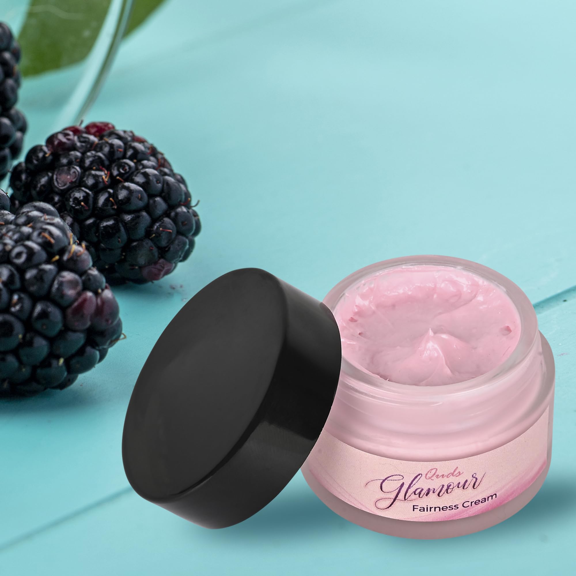 Quds Glamour Saffron Face Whitening Cream 30g - Brightening & Even Skin Tone - For Daily Skincare & Special Occasion Makeup Prep