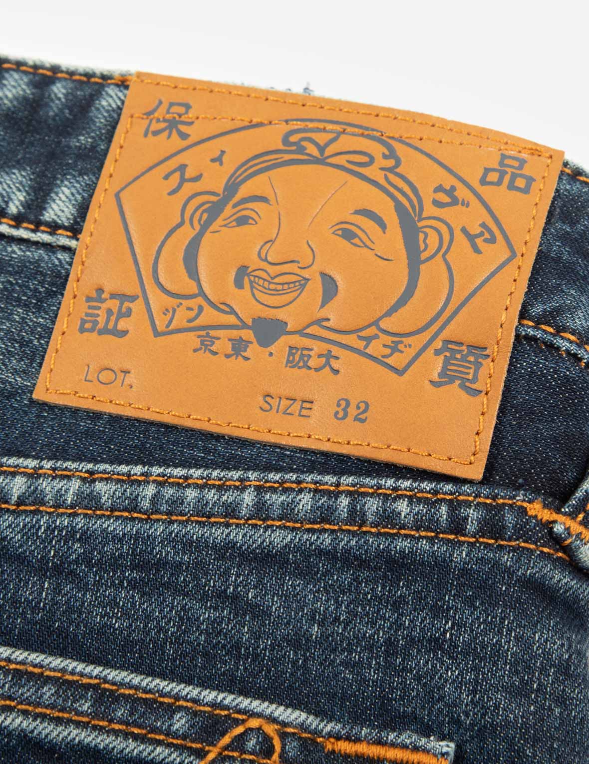 Washed Logo & Godhead Slot Coated Relaxed Fit Jeans for Men | Comfortable Stretch Denim Pants | Casual Streetwear & Everyday Wear