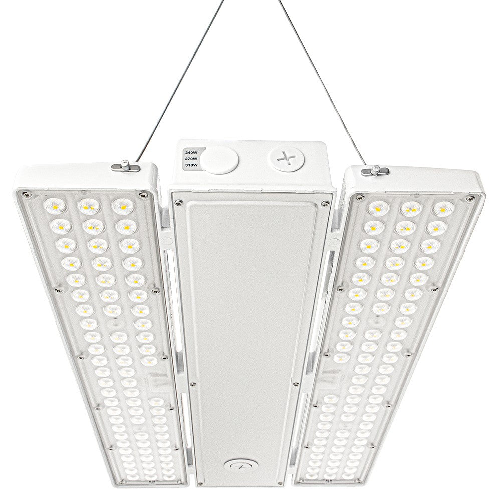 PAVO IV LED High Bay Light 310W/270W/240W - 46,500 Lumens - 120-277V - 5000K Daylight - 1000W Metal Halide Replacement - Energy Saving Warehouse & Industrial Lighting for Factories, Gyms, and Storage Facilities