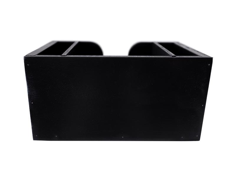 Black Wooden Bar Napkin and Straw Caddy Holder - Organizer for Cocktail, Coffee, and Restaurant Supplies - Perfect for Home Bars, Parties, and Dining Tables