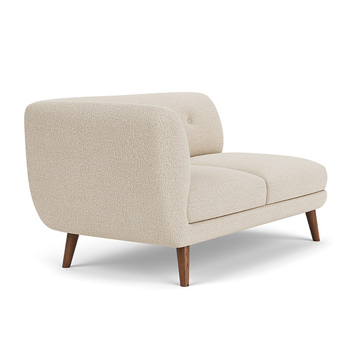 Alfred Boucle Left 2 Seater Modular Sofa - Modern Sectional Couch for Living Room, Small Space & Apartment - Soft Fabric Upholstery with Reversible Design