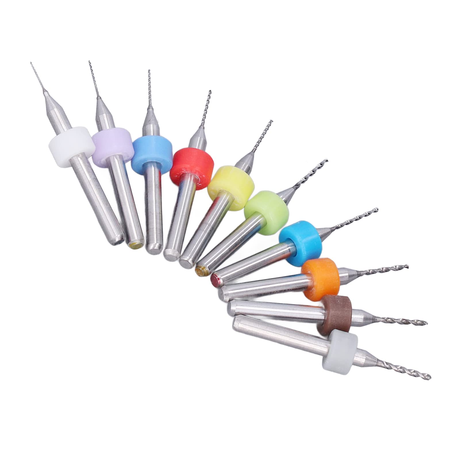 10Pcs Tungsten Carbide Mini Drill Bit Set - High-Speed Rotary Tool Bits for Fast Drilling, Printer Nozzle Cleaning & Precision DIY Projects | Perfect for Jewelry Making, PCB Repair & Small Craft Work