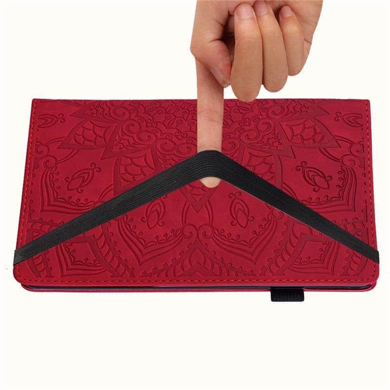 iPad Air 5 2022 Case - Premium Leather Cover with Classic Flower Design - Perfect for Work, Travel & Everyday Protection
