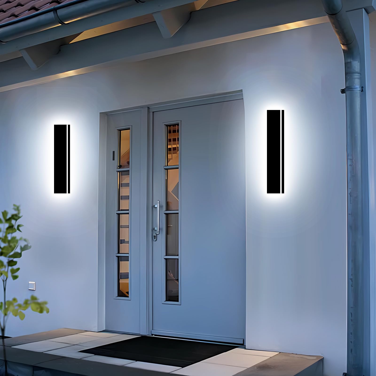 Upgraded 24-Inch 2-Pack Modern Wall Sconce Lights - 4.33
