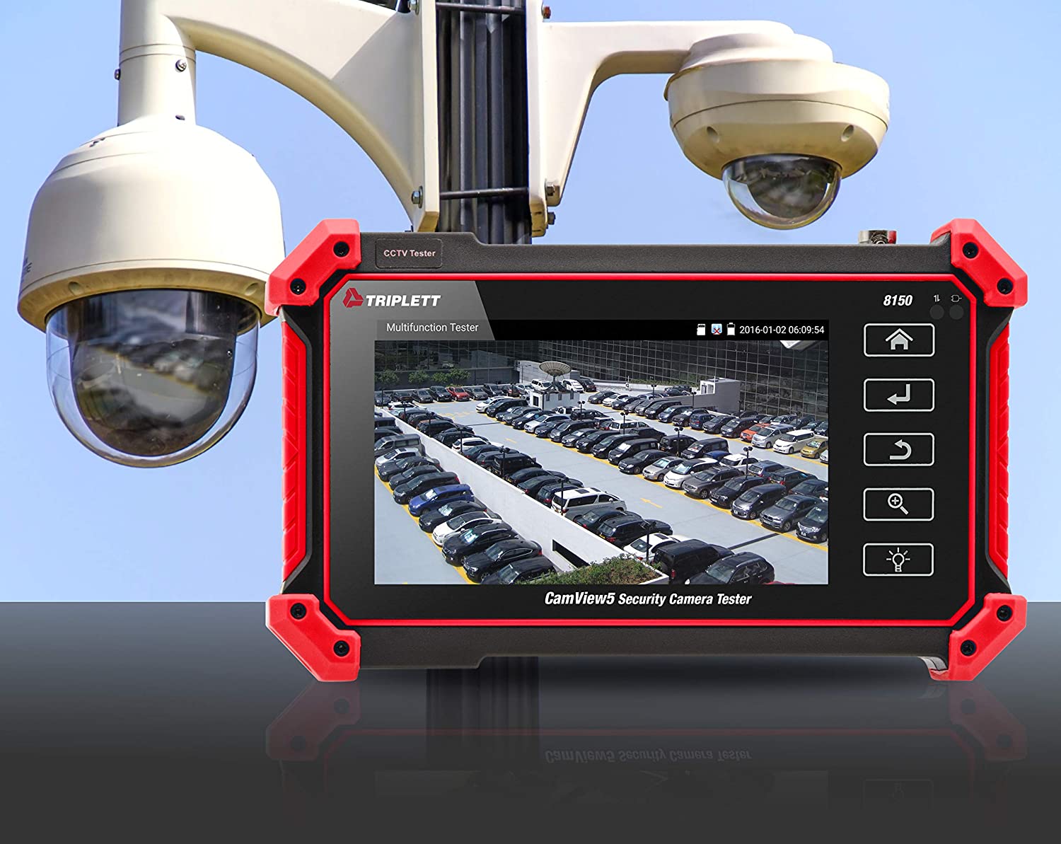CamView IP Pro 5 8MP Full Touch Screen Security Camera Tester with WiFi Hotspot - Test TVI, CVI, AHD Cameras - Perfect for CCTV Installation & Maintenance (8150)