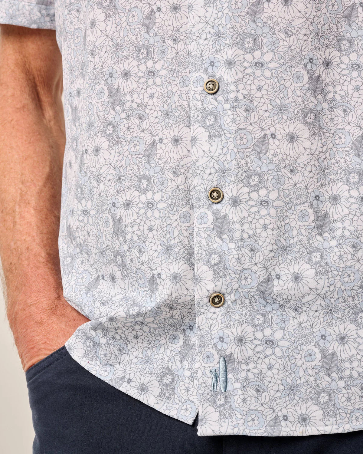 Johnnie-O Floral Short Sleeve Shirt for Men - Kayce Collection | Casual Summer Button Down Shirt for Beach, Golf & Outdoor Activities