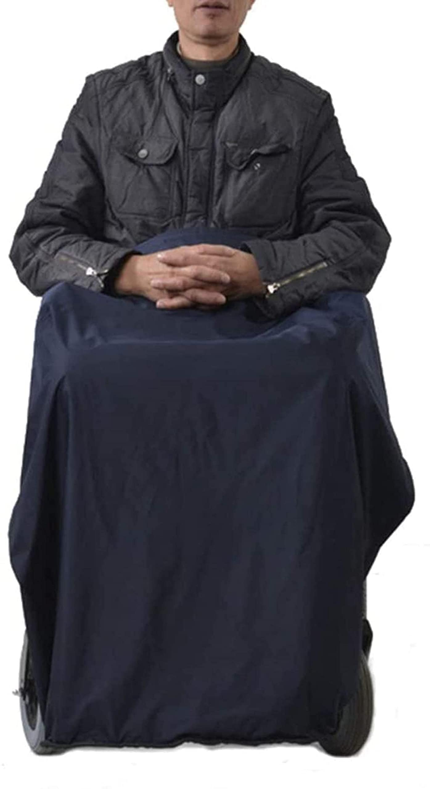 Windproof Wheelchair Blanket for Elderly - Warm & Cozy Leg Cover with Foot Pockets - Perfect for Winter Use, Outdoor Activities & Indoor Comfort