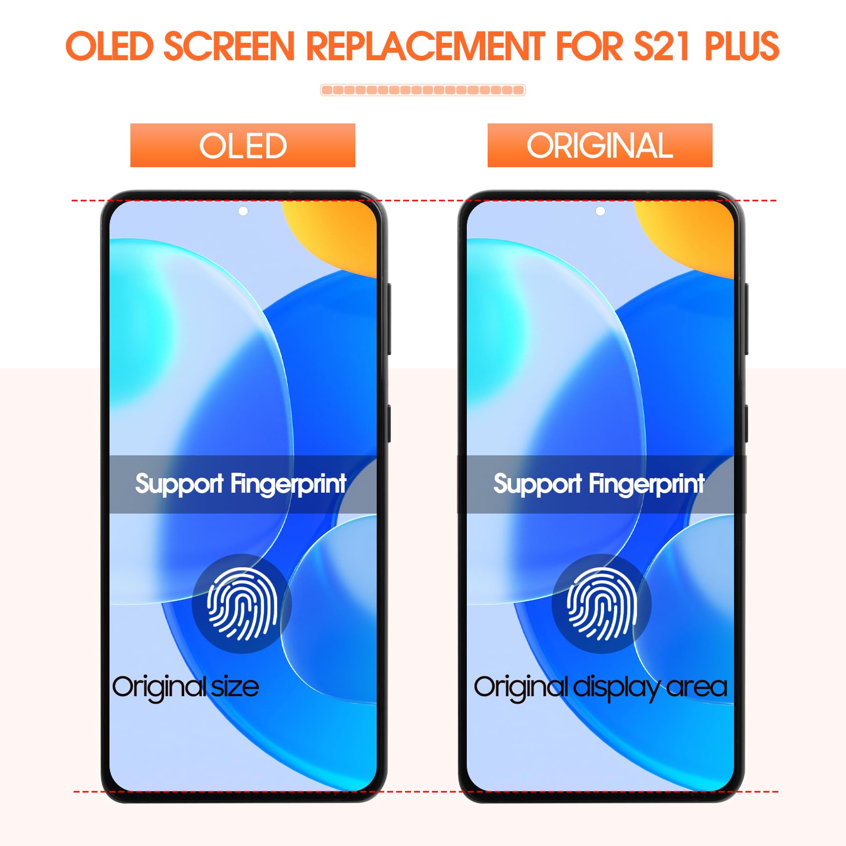 Original AMOLED LCD Screen Replacement for Samsung Galaxy S21 Plus (6.7 inch) with Frame & Tools - Compatible with SM-G996B/SM-G996U Models - Black Display Touch Digitizer Assembly - Perfect for DIY Phone Repair & Screen Replacement Projects