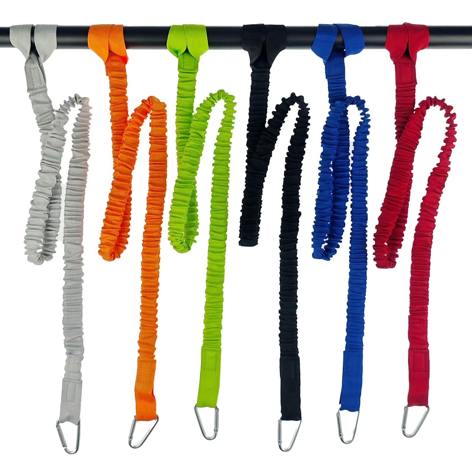 Premium Stretchable Coiled Kayak Paddle Leash & Fishing Rod Lanyard - Durable Safety Tether for Kayaking, Canoeing, and Fishing Accessories (Great for Lakes, Rivers & Ocean Adventures)