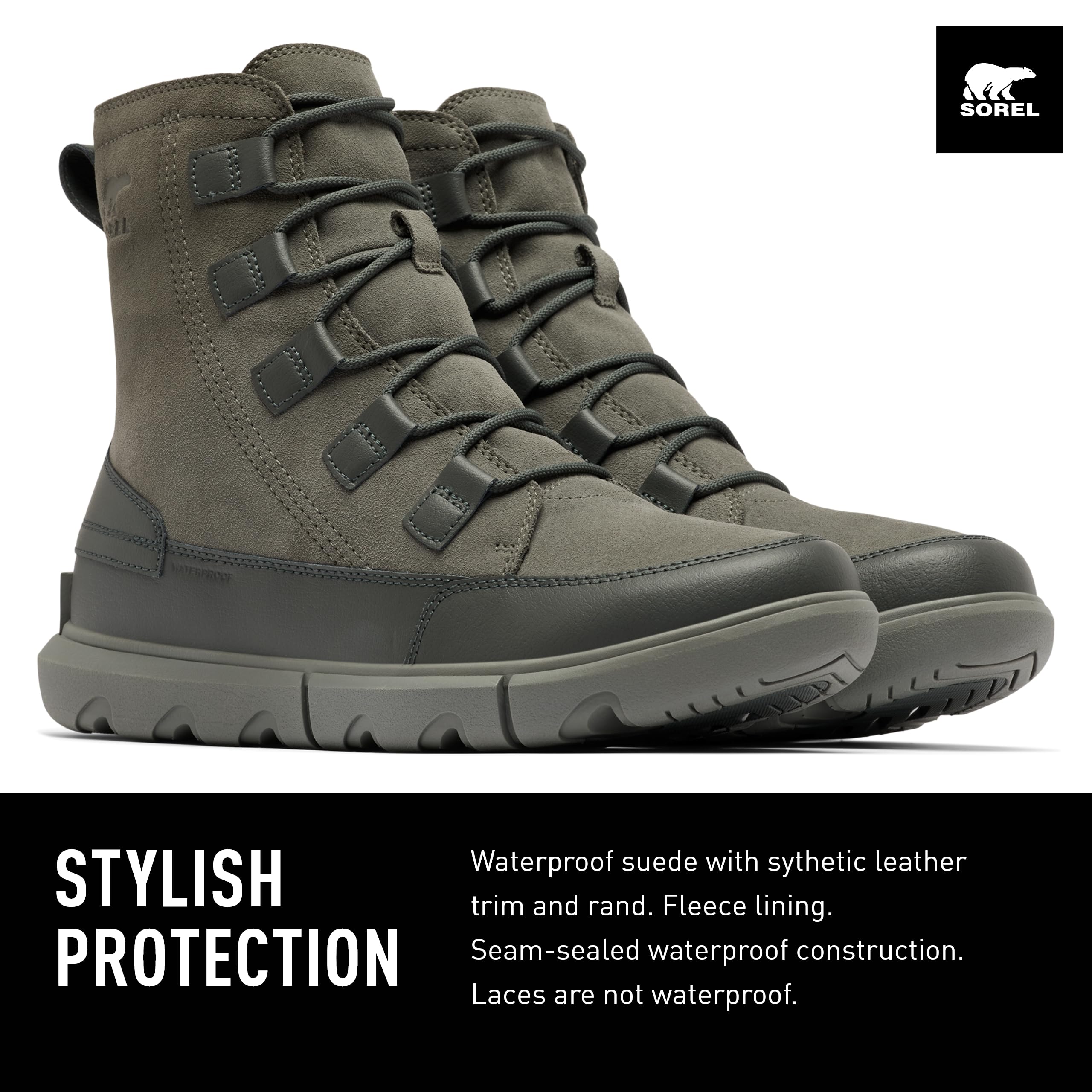 Sorel Men's Waterproof Winter Boots for Snow & Cold Weather - Comfortable & Durable Casual Boots for Hiking, Walking & Outdoor Activities