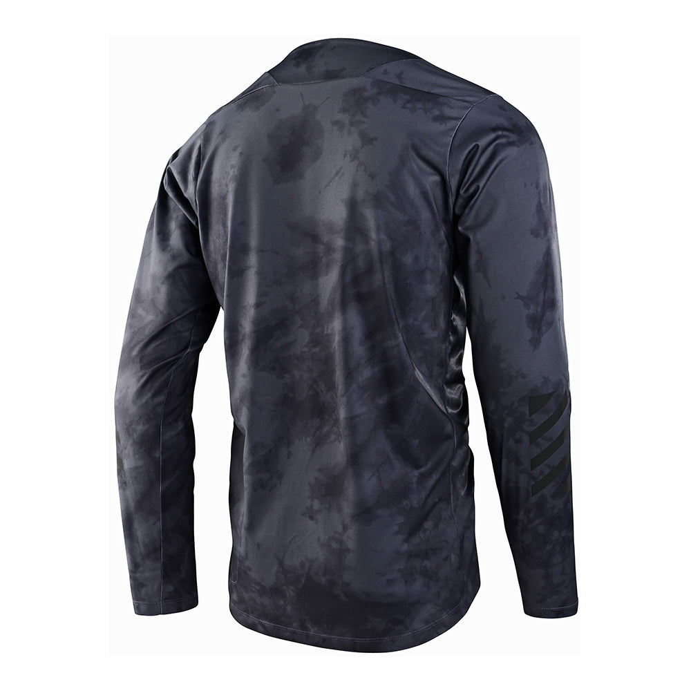 Skyline LS Chill Jersey Tie Dye Charcoal - Comfortable Long Sleeve Tie-Dye Shirt for Men & Women - Perfect for Yoga, Running, and Casual Wear