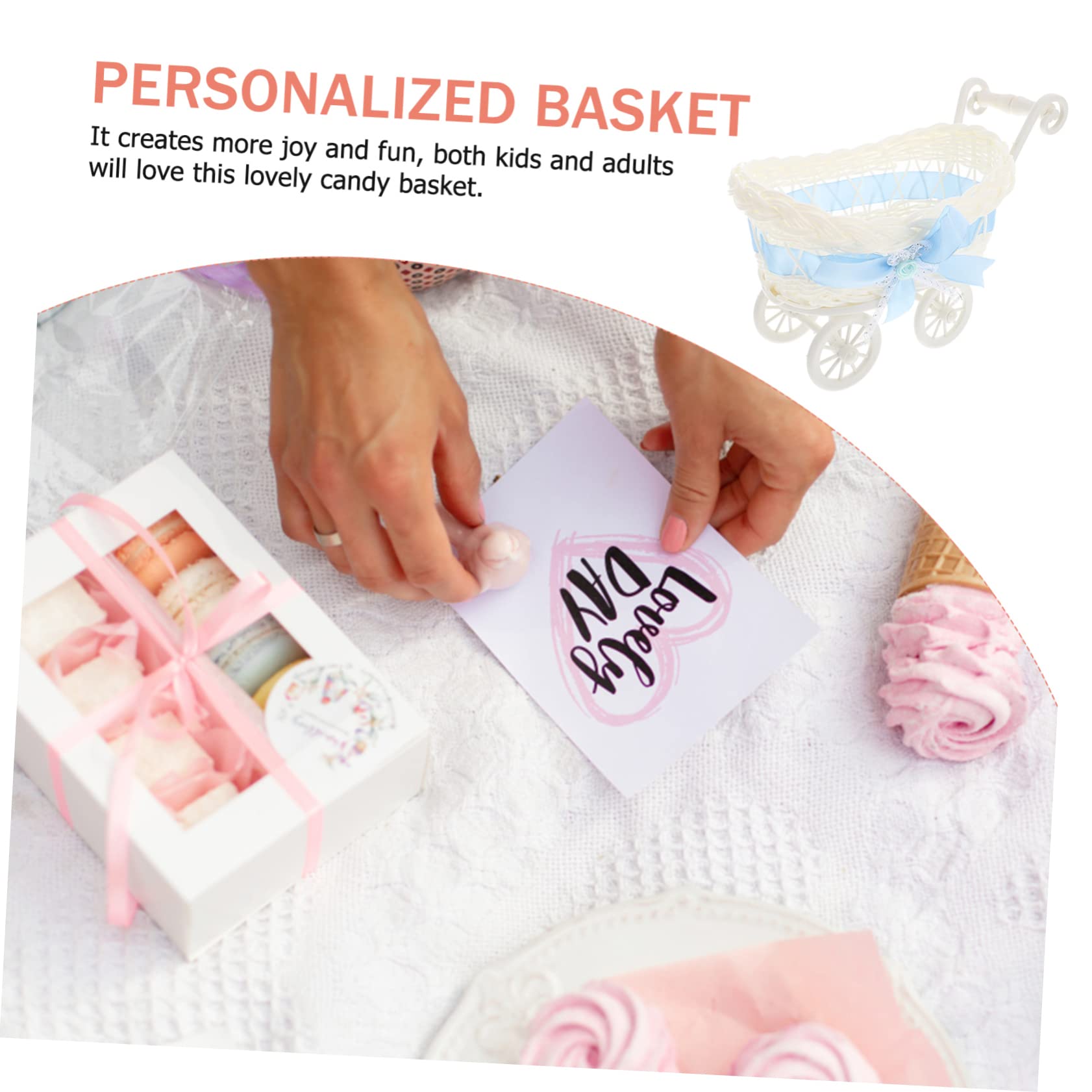 CIMAXIC 2-Pack Handwoven Storage Baskets - Elegant Woven Fruit Bowl, Chocolate Holder & Baby Shower Decor - Lightweight Organizer for Keys, Snacks & Home Decor (Perfect for Kitchen, Dining Table & Gift Giving)