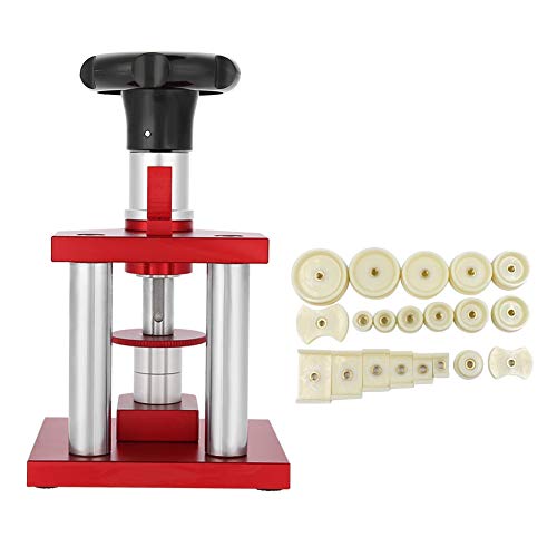 Professional Watch Press Set with 20 Dies - Screw Press Crystal & Watch Case Repair Tool Kit for Watchmakers (Ideal for Watch Crystal Replacement, Case Back Installation & Watch Repair)