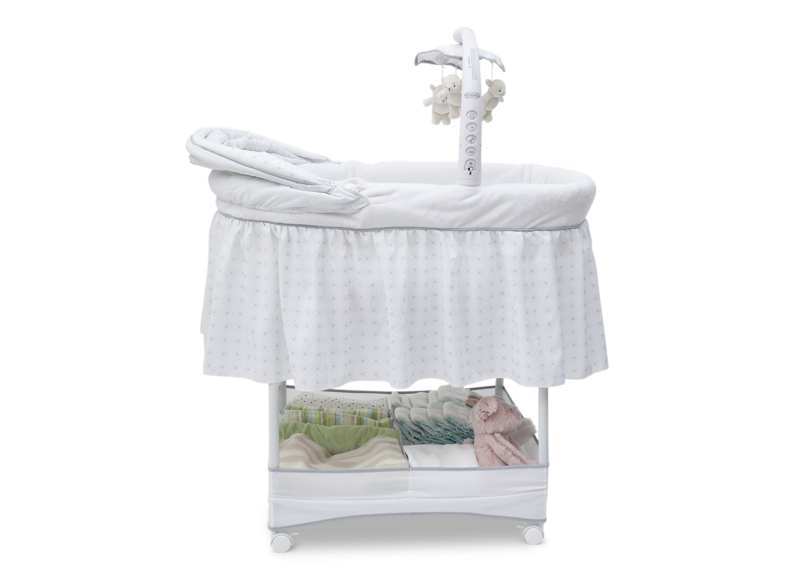 Slumber Time Elite Gliding Bassinet - Portable Baby Crib for Newborns & Infants - Smooth Rocking Motion for Better Sleep - Perfect for Nursery, Bedroom & Travel Use
