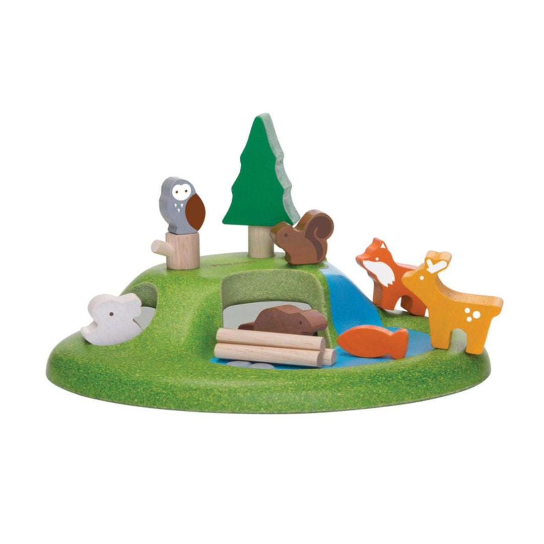 Wooden Animal Figurine Playset for Kids - Educational Montessori Toys for Toddlers, Perfect for Pretend Play, Storytelling & Early Learning Activities