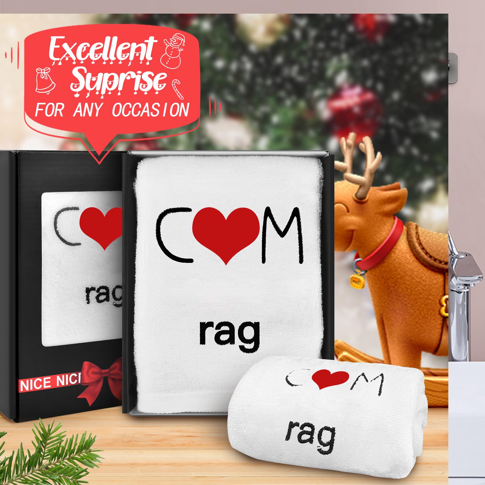 Funny Romantic Bath Towels for Men - Gifts for Boyfriend, Husband & Couples | Birthday, Anniversary, Christmas & Valentine's Day