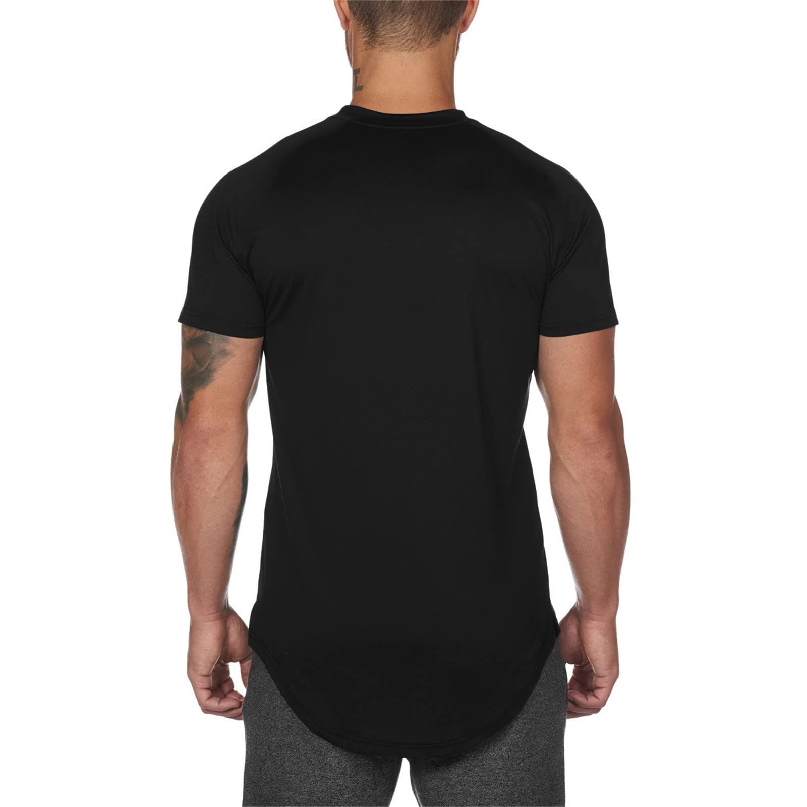 Men's Slim Fit Short Sleeve Casual Shirt - Solid Color Summer Top with Round Neck | Perfect for Office, Beach & Outdoor Activities