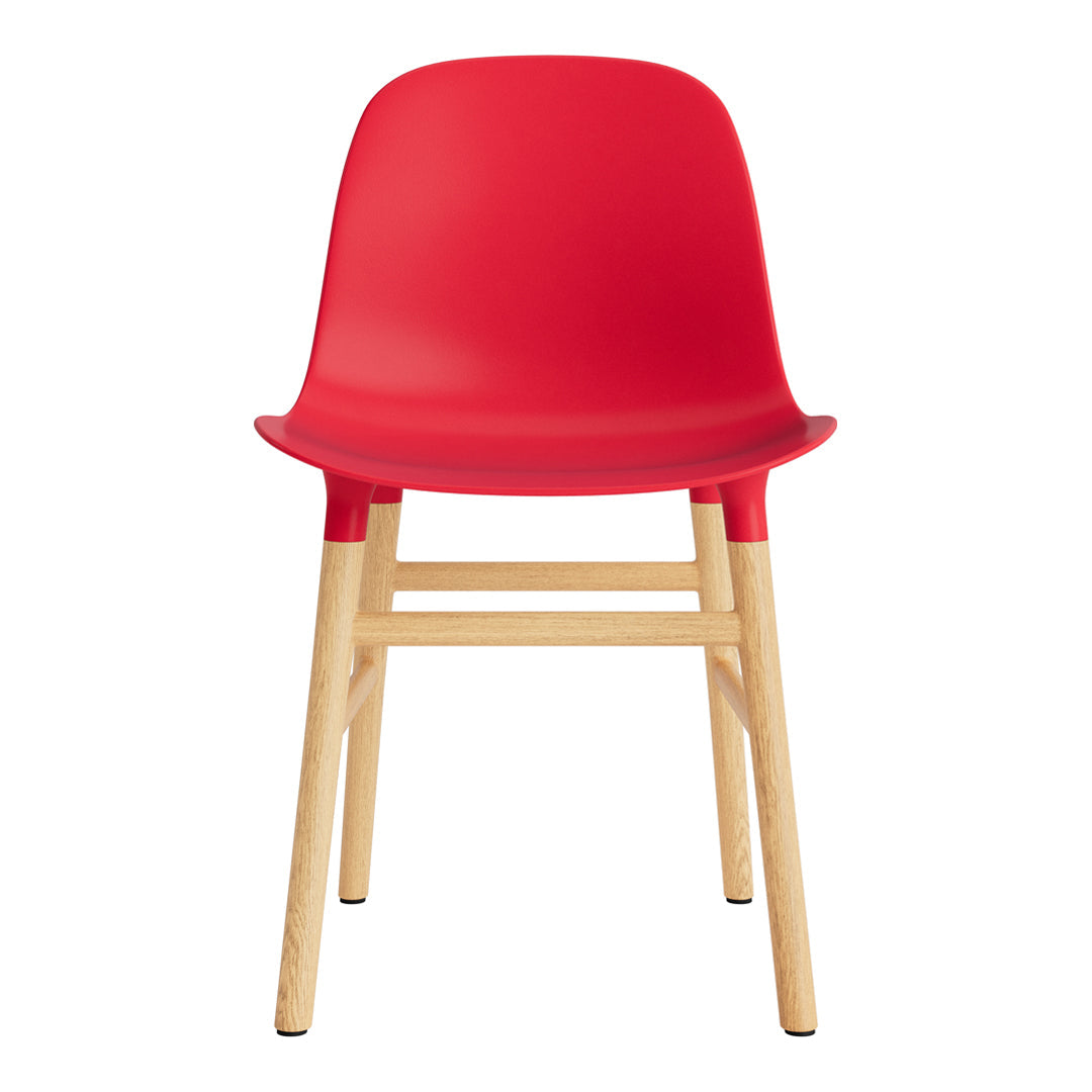Modern Form Chair with Sturdy Wooden Legs - Perfect for Dining Room, Office, or Living Room Decor