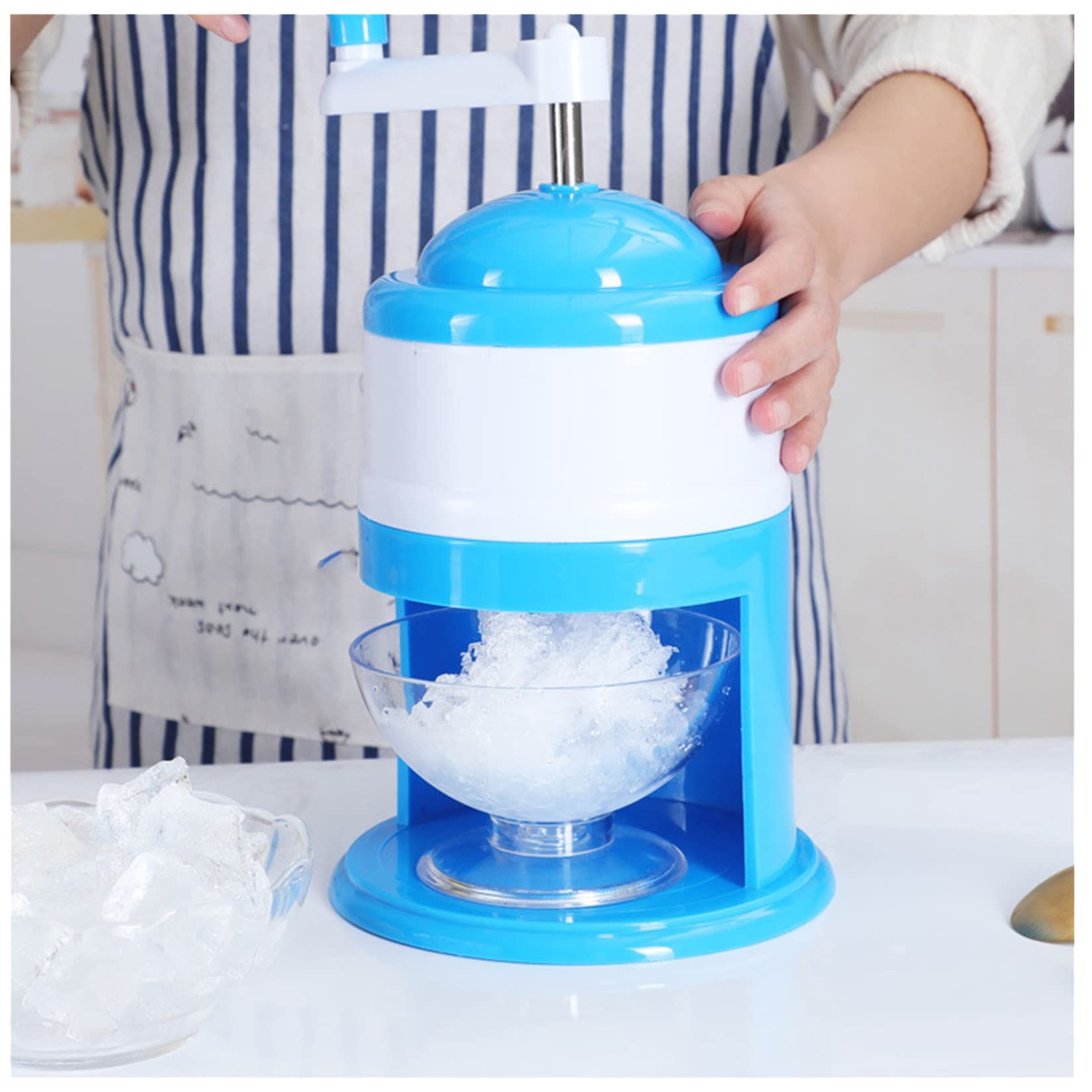 Premium Manual Ice Shaver - Portable Snow Cone Maker & Ice Crusher for Smoothies, Cocktails, and Desserts | Perfect for Home, Parties, Outdoor Events, and Commercial Use