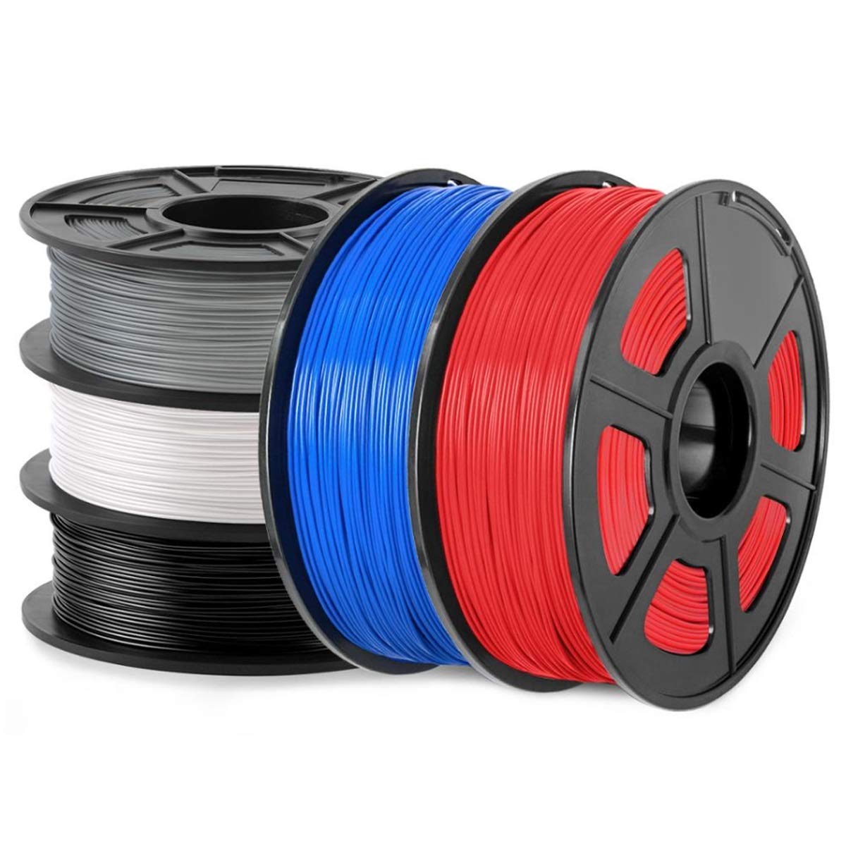 Premium QDTD PLA Filament 1.75mm - 5kg Spool for 3D Printers & Pens - Black, White, Gray, Blue, Red - High-Quality 3D Printing Material for DIY Projects, Prototyping & Creative Designs