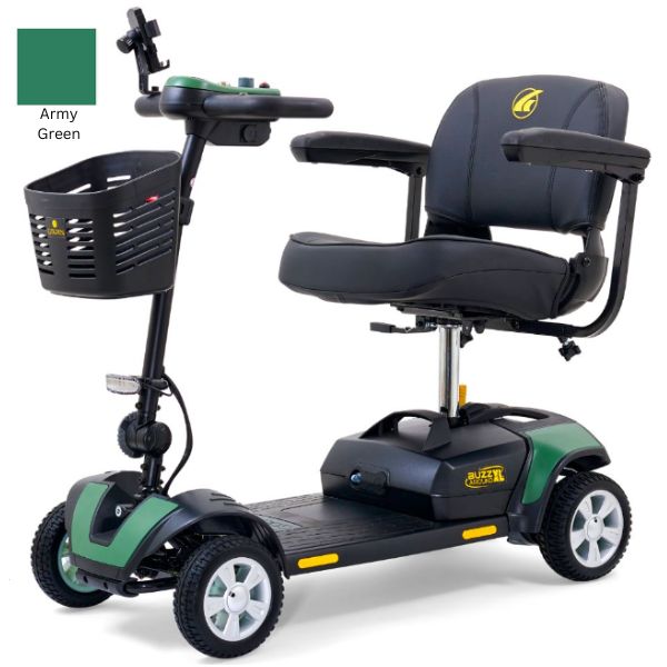 Golden Technologies Buzzaround XL 4-Wheel Mobility Scooter for Adults - Lightweight Electric Scooter with Comfortable Seat & Long Battery Life - Ideal for Shopping, Travel & Outdoor Activities