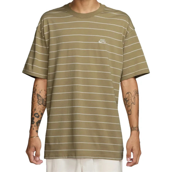Nike SB Max 90 Stripe Skate T-Shirt for Men - Brown Cotton Graphic Tee - Casual Streetwear & Skateboarding Outfit