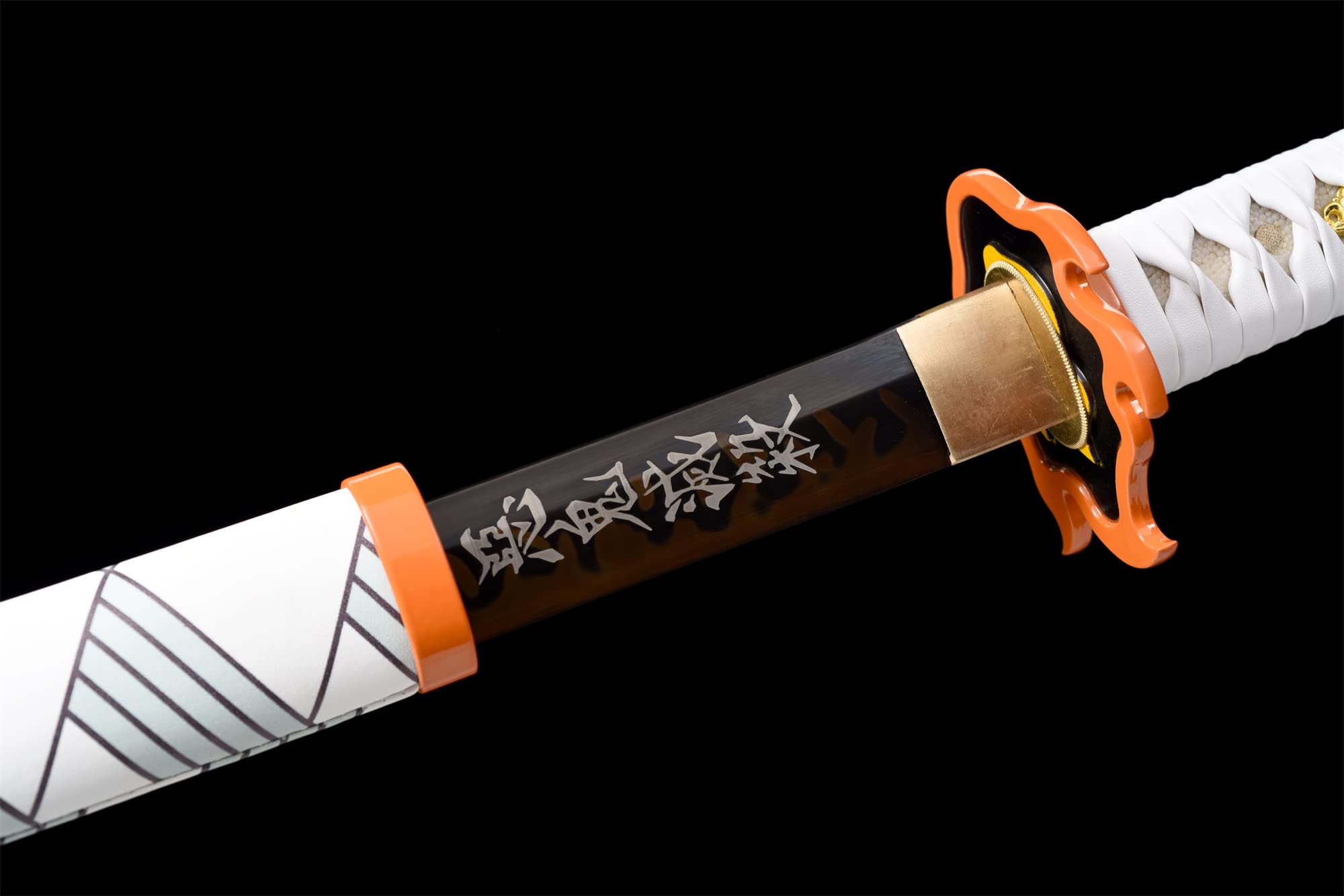 Demon Slayer Anime Cosplay Katana - Handmade T10 Steel Clay Tempered Sword with Hamon, Authentic Japanese Samurai Sword for Collection, Display & Cosplay Events